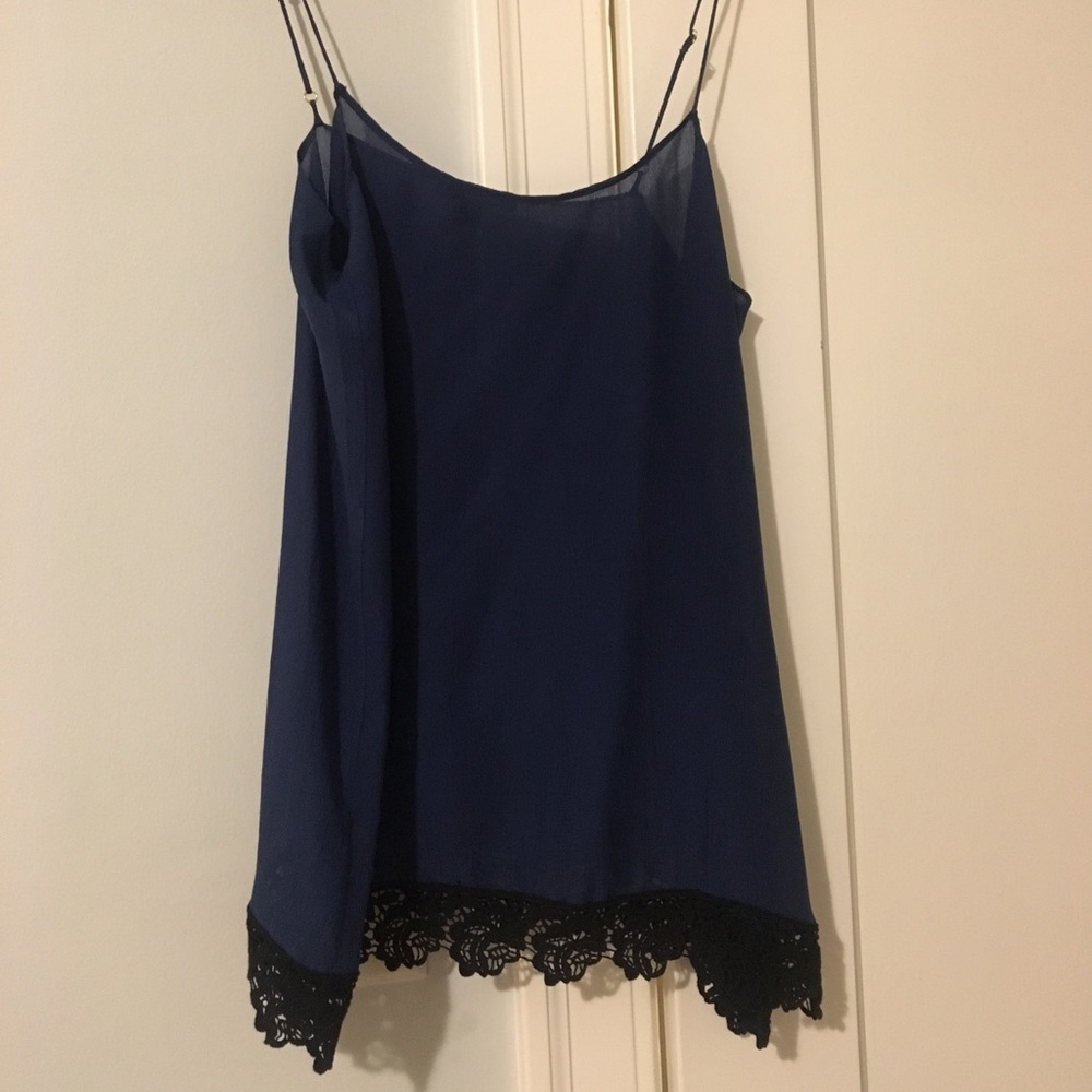 La Fee Verte sheer navy camisole (m)